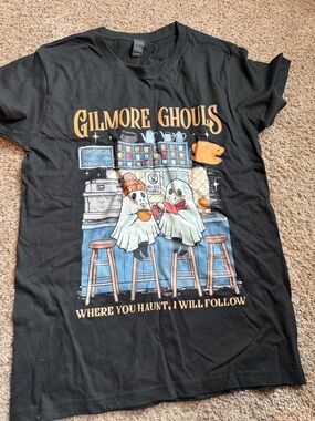 Black Graphic Tee - Ghost Cafe Design